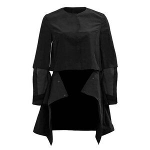 Annette Gortz SS/20 Evox Nero Cotton Snap-Off Jacket *MISSING SLEEVE ATTACHMENTS